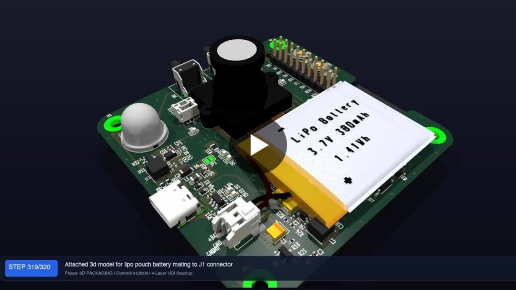 An on-device ESP32-S3 AI camera with PIR