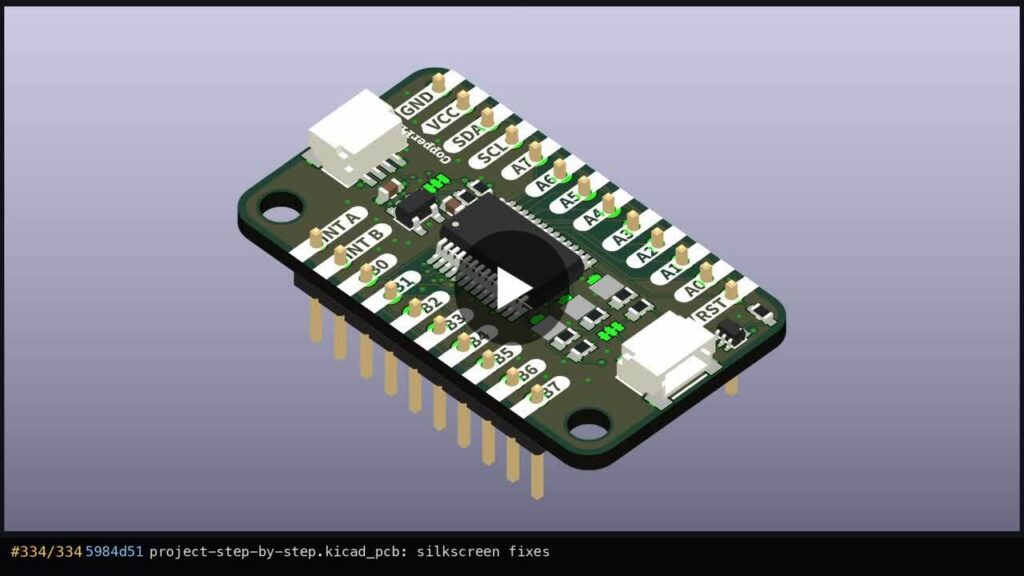 An MCP23017 I2C GPIO expander, schematic to fab